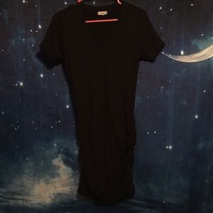 Black dress with slightly scrunched sides